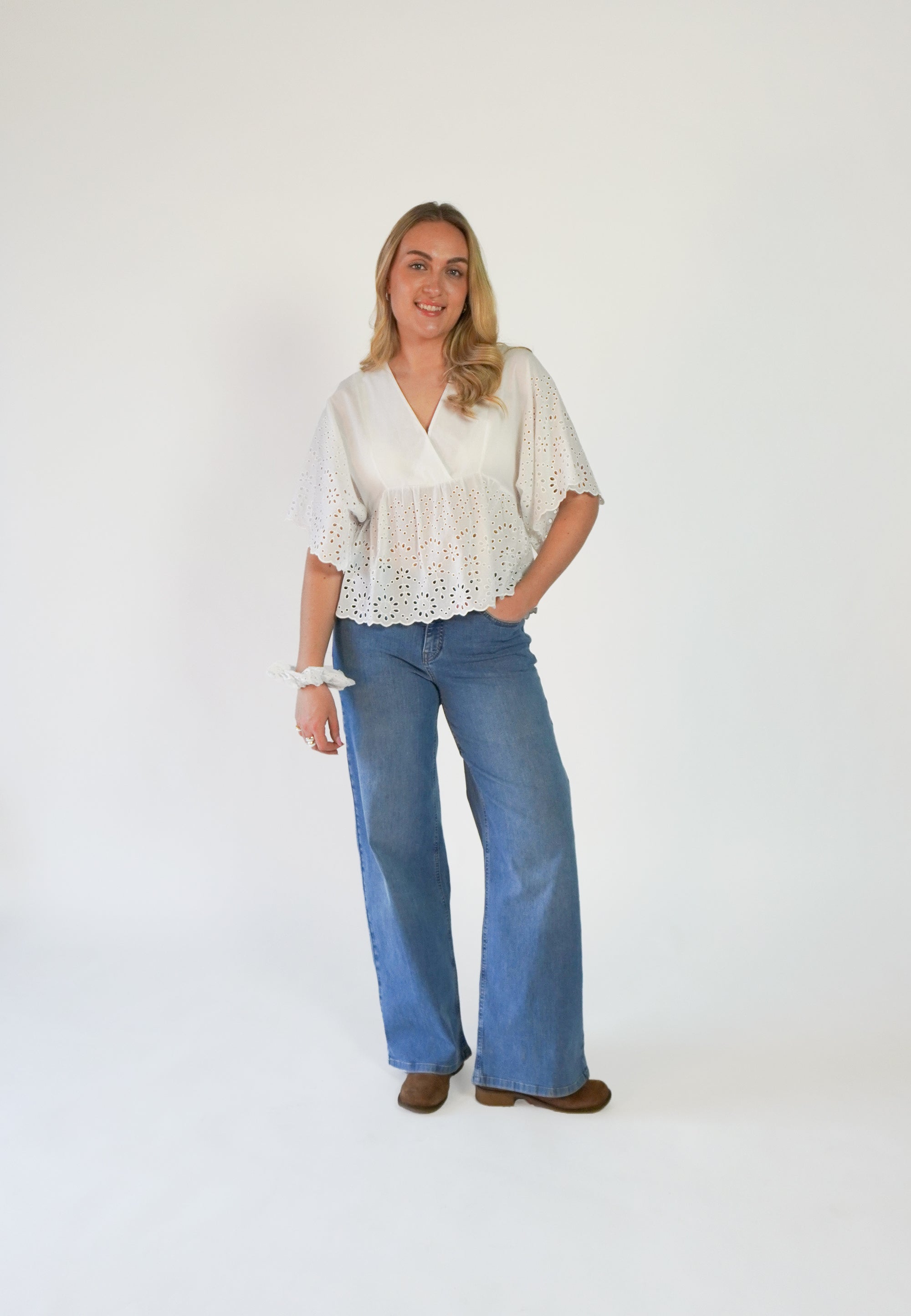 NGSeven AMOR Blouse ss Relaxed 10000 White