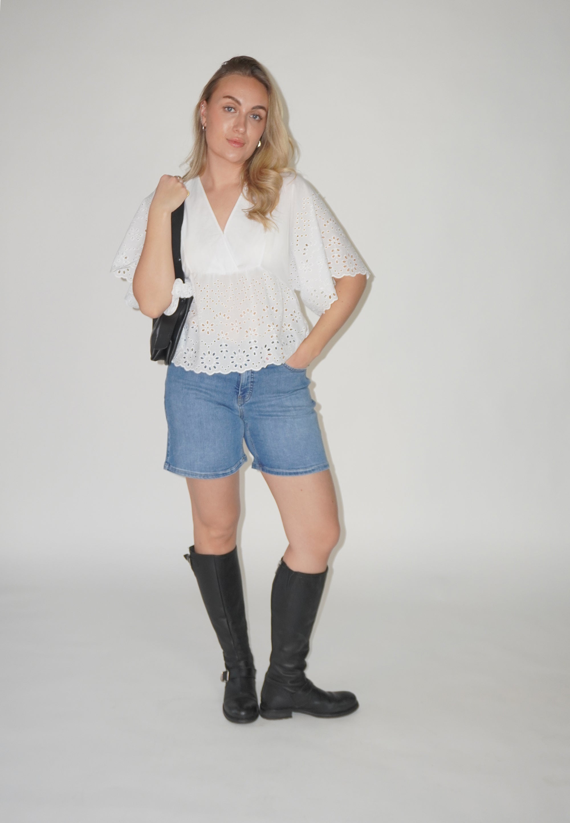 NGSeven AMOR Blouse ss Relaxed 10000 White
