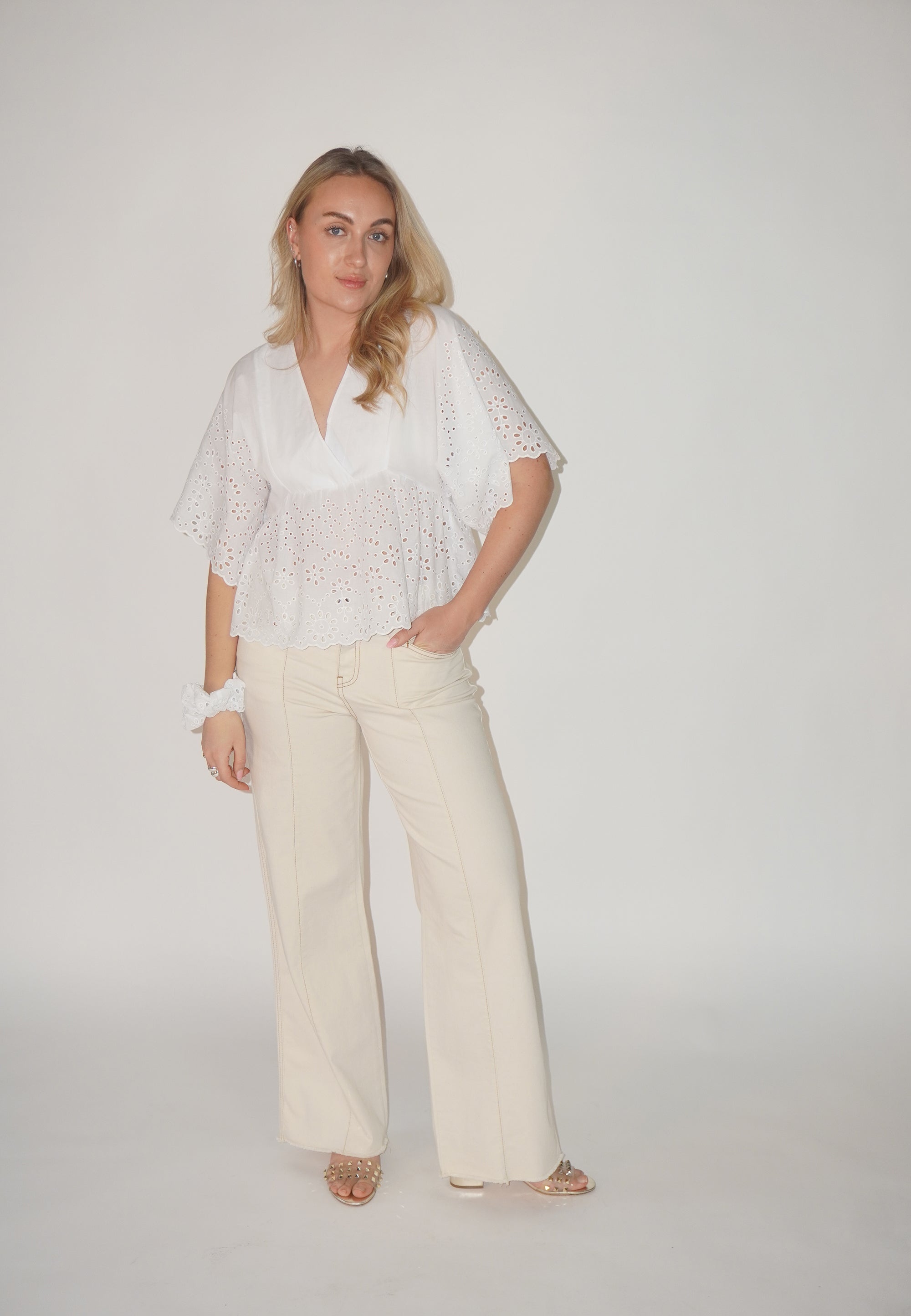 NGSeven AMOR Blouse ss Relaxed 10000 White