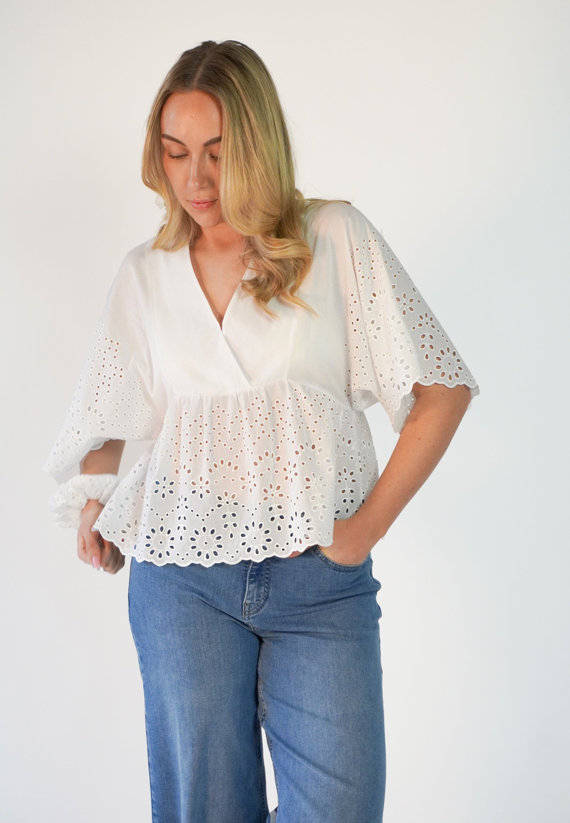 NGSeven AMOR Blouse ss Relaxed 10000 White