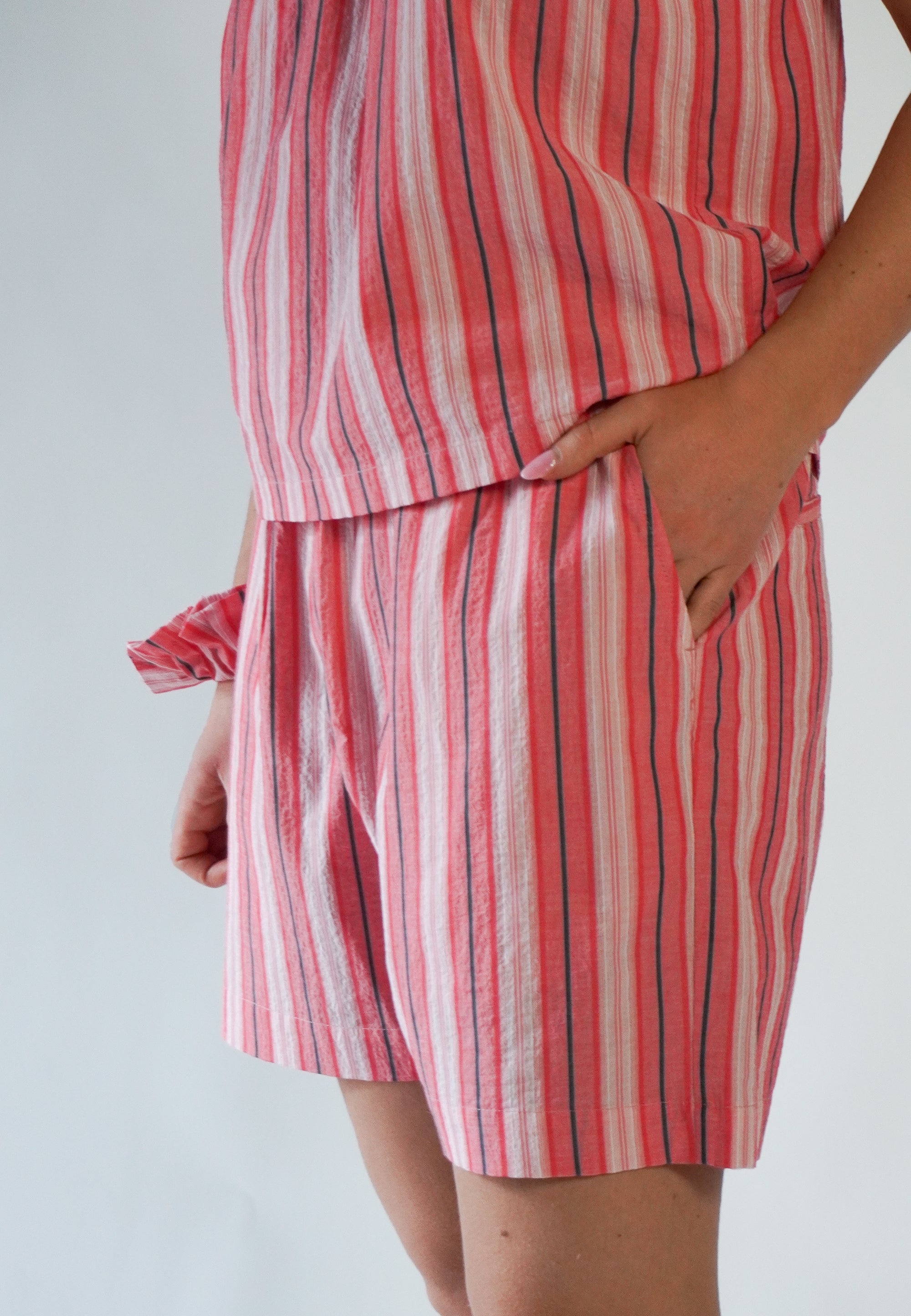 NGSeven NGS.BROOK Relaxed shorts Relaxed 30211 Tea rose stripe