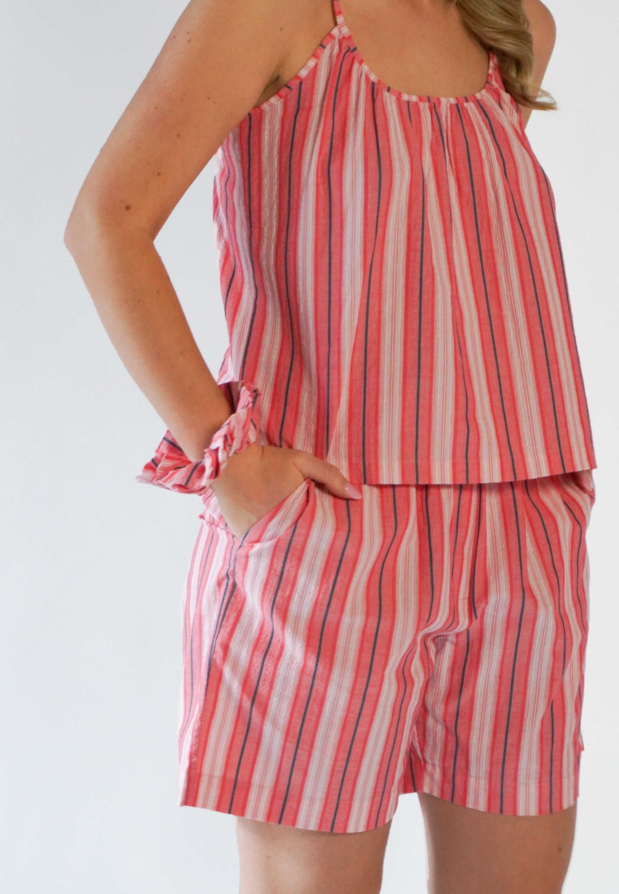 NGSeven NGS.BROOK Relaxed shorts Relaxed 30211 Tea rose stripe