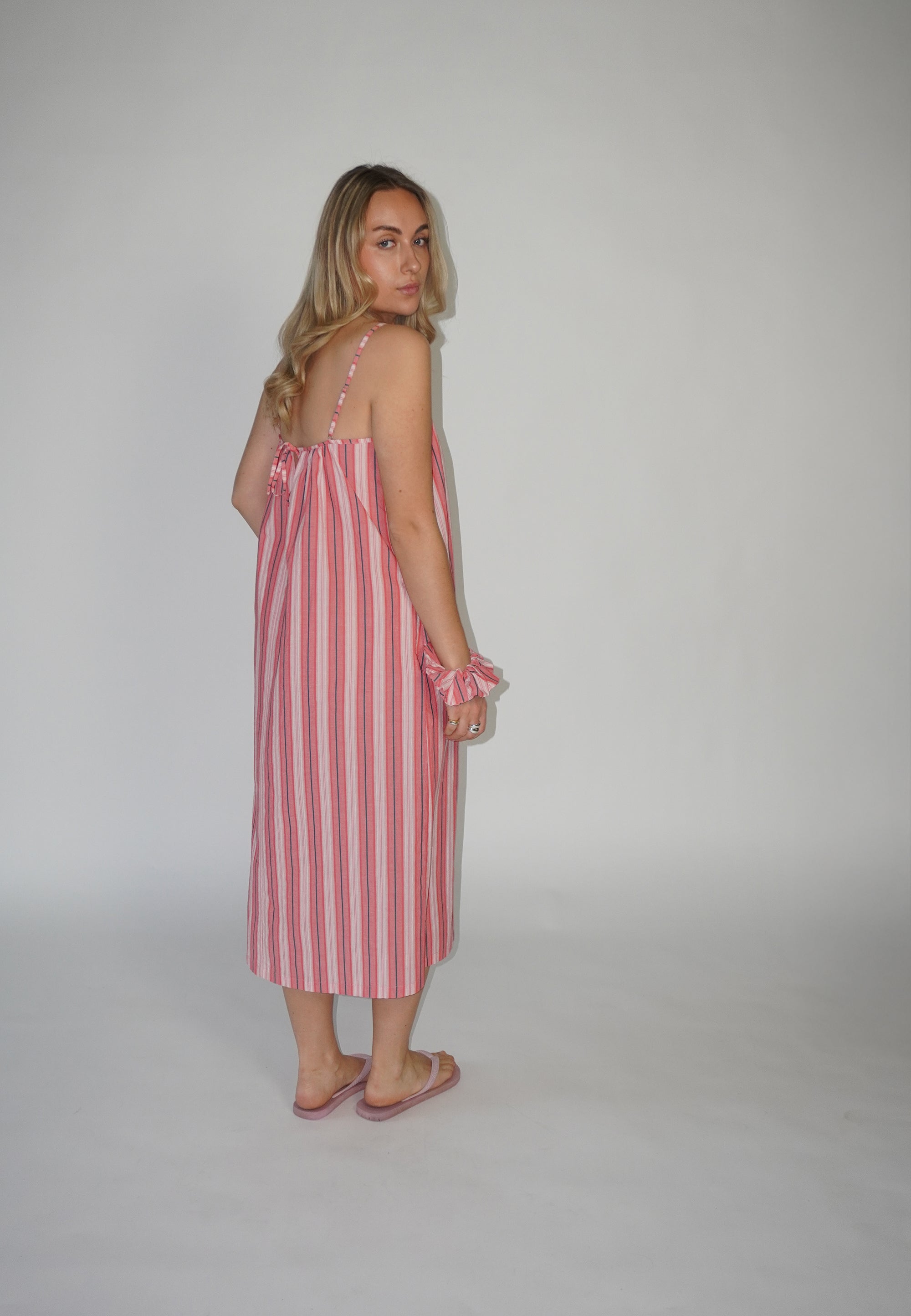 NGSeven NGS.MOONA Dress Relaxed 30211 Tea rose stripe
