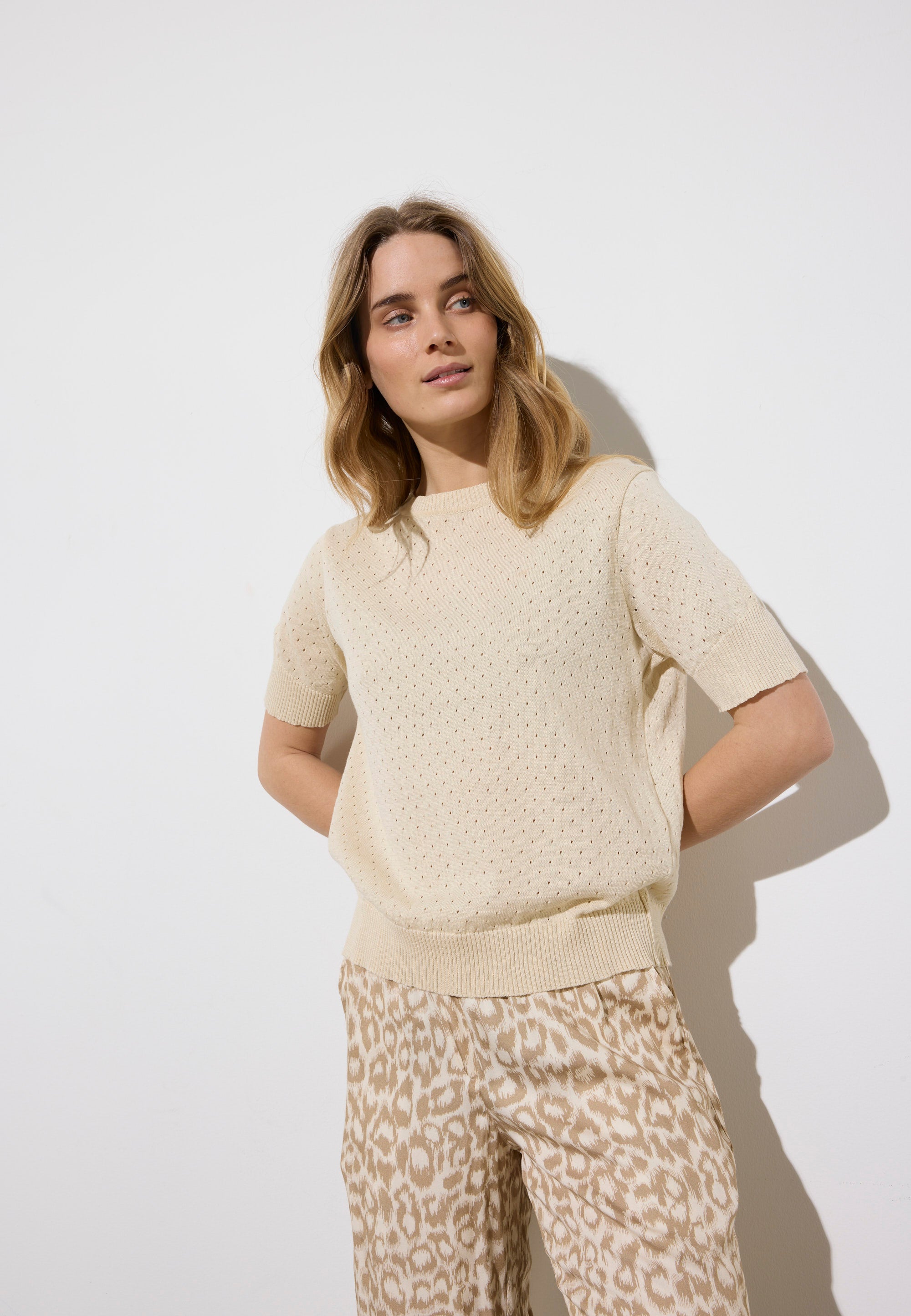 NGSeven NGS.BROOK Relaxed pants Relaxed 13028 Birch cafe latte leopard