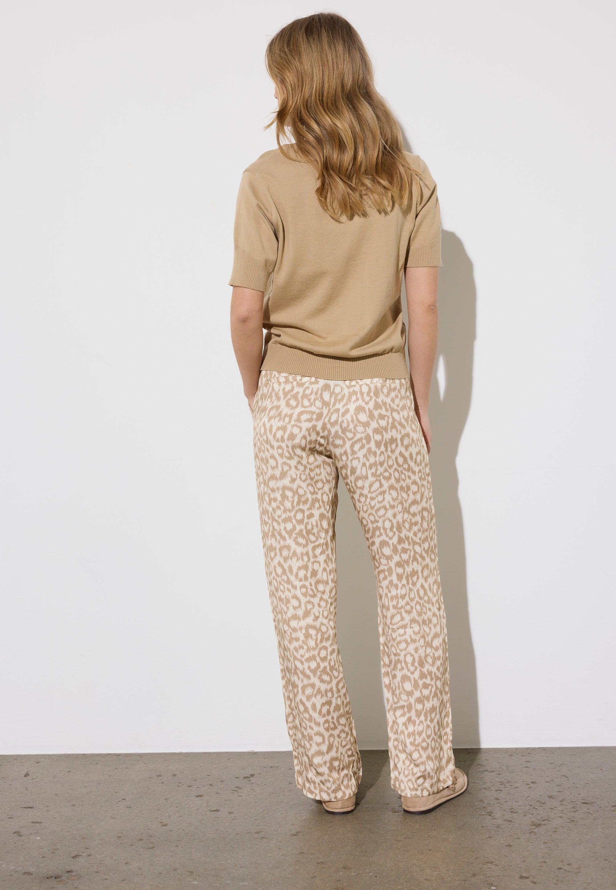 NGSeven NGS.BROOK Relaxed pants Relaxed 13028 Birch cafe latte leopard