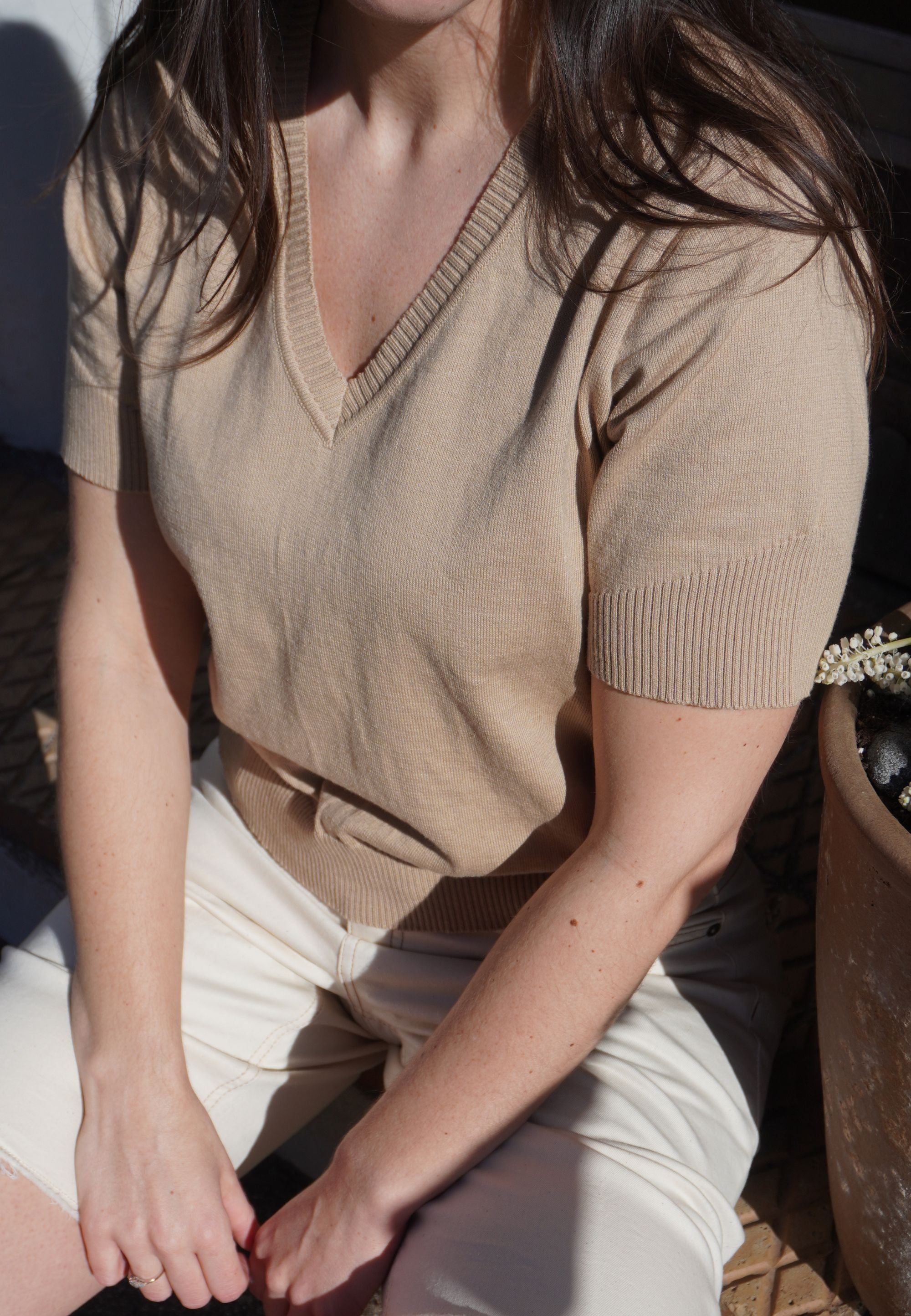 NGSeven NGS.LARISSA Blouse ss Regular 28000 Cafe Latte