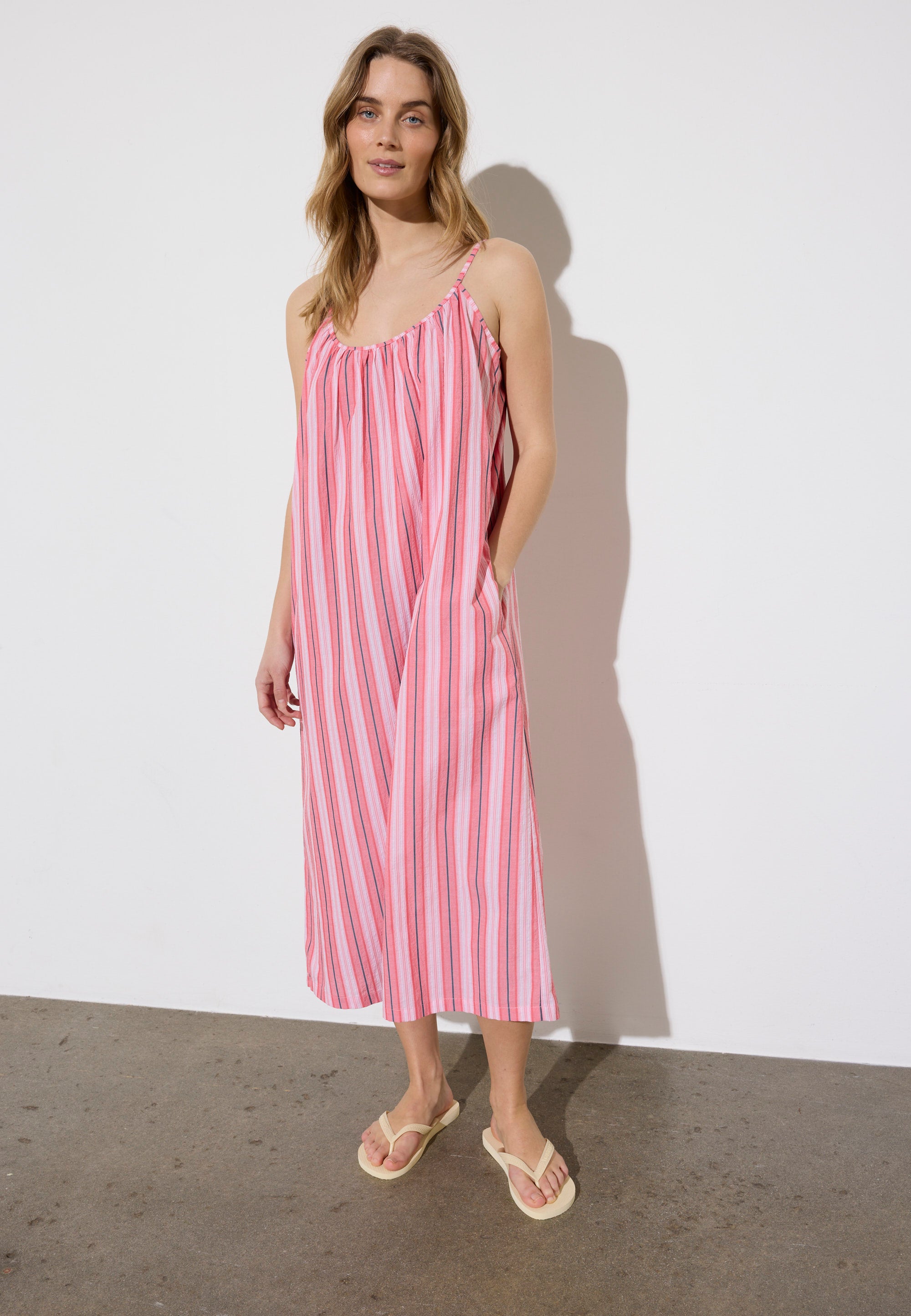 NGSeven NGS.MOONA Dress Relaxed 30211 Tea rose stripe