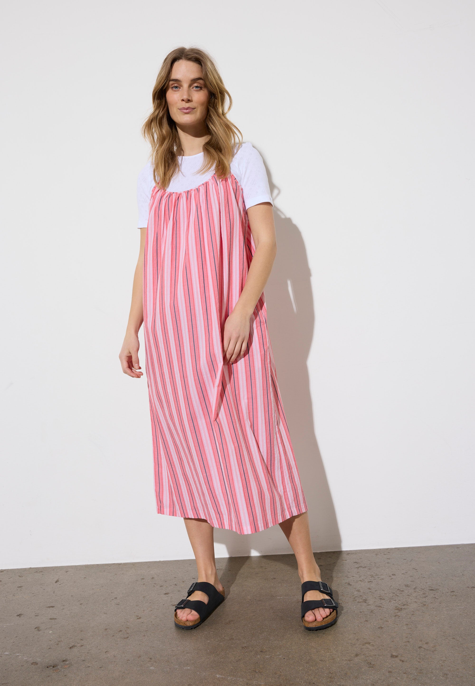 NGSeven NGS.MOONA Dress Relaxed 30211 Tea rose stripe