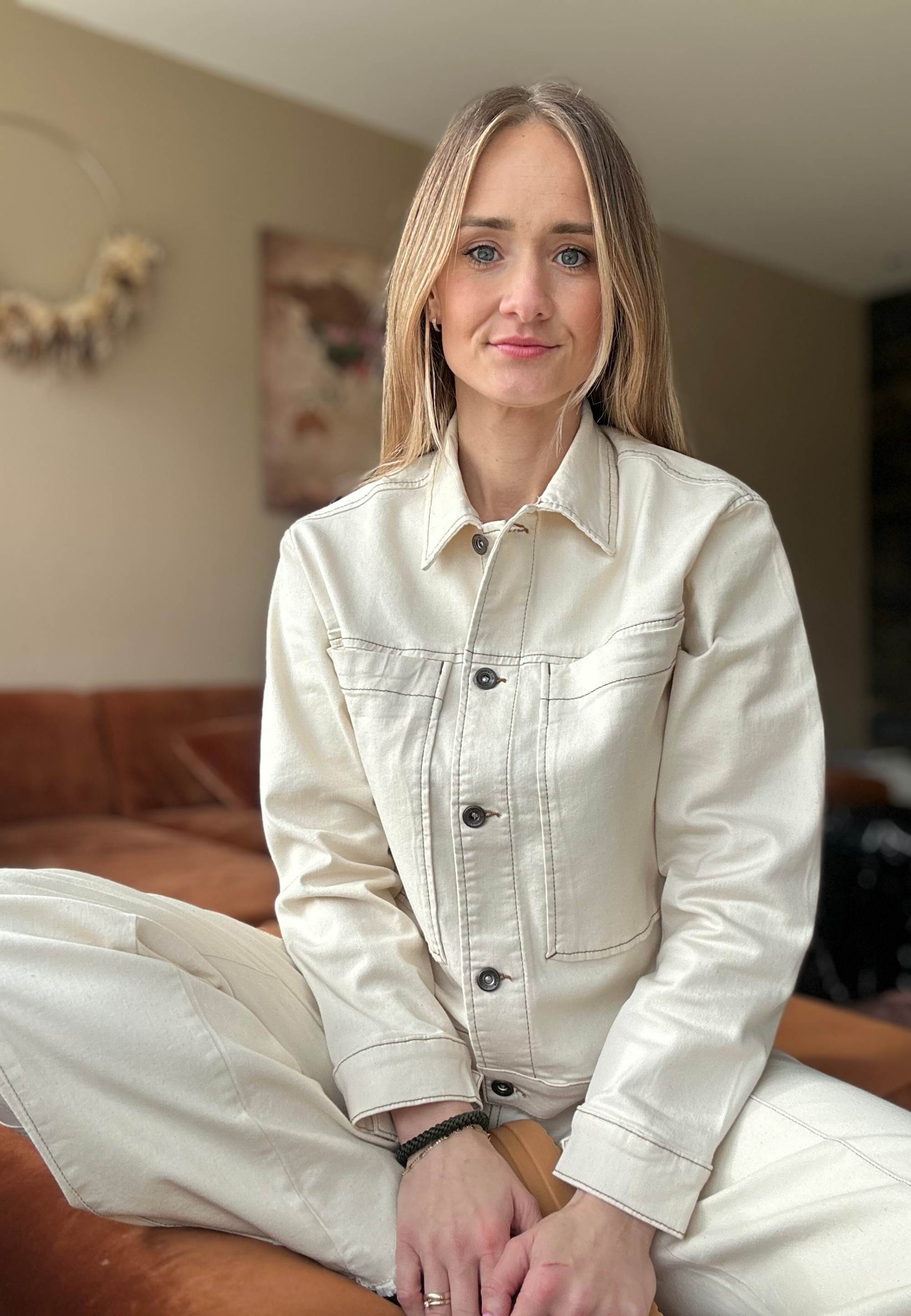 NGSeven NGS.SAGA Boxy jacket Loose 11200 Latte denim