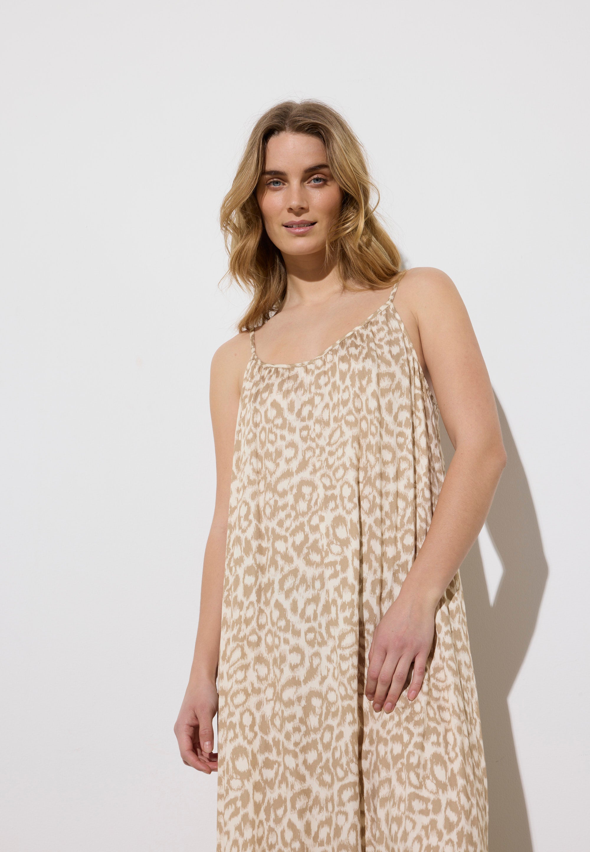 NGSeven NGS.TANSY Dress Relaxed 13028 Birch cafe latte leopard