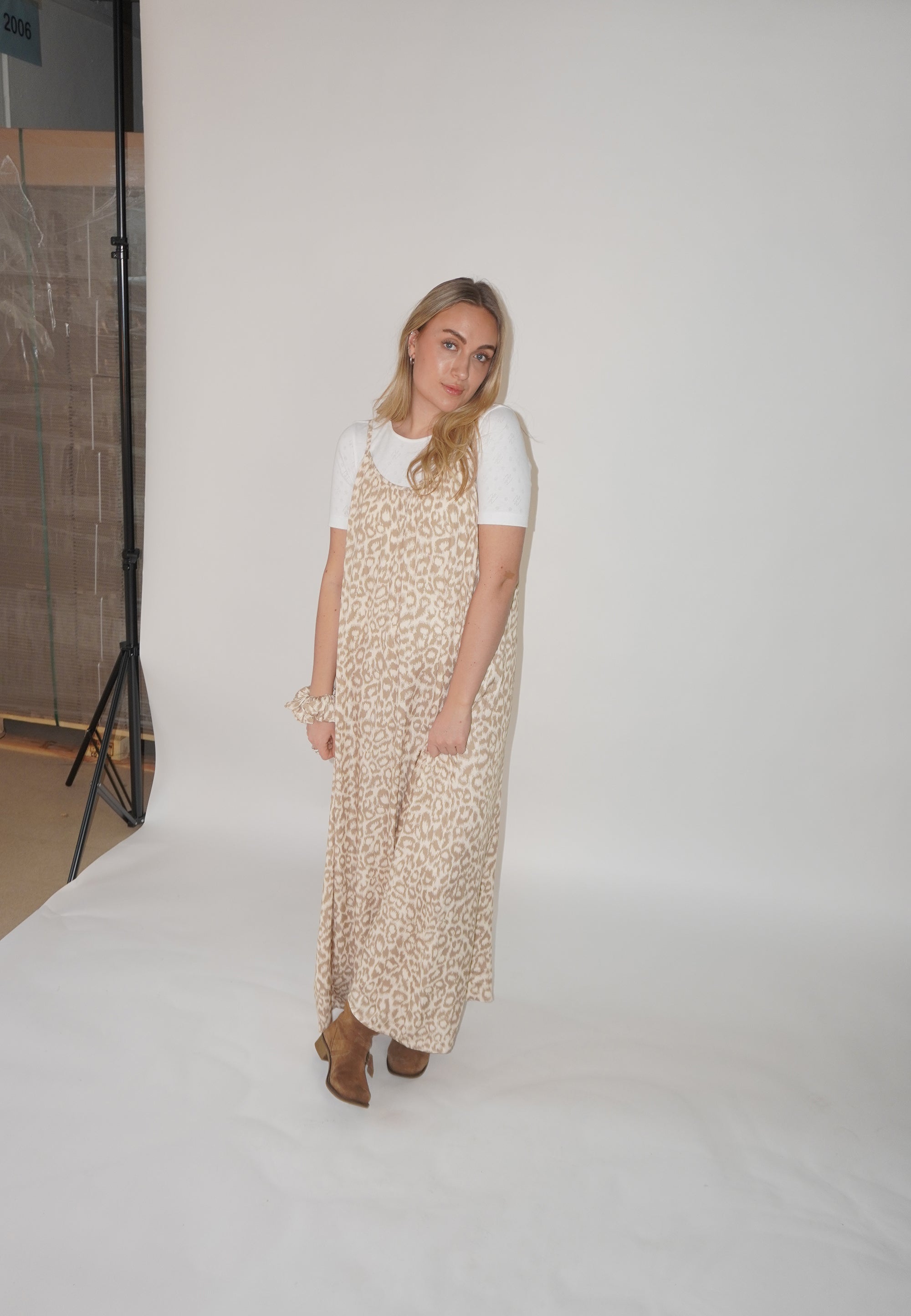 NGSeven NGS.TANSY Dress Relaxed 13028 Birch cafe latte leopard