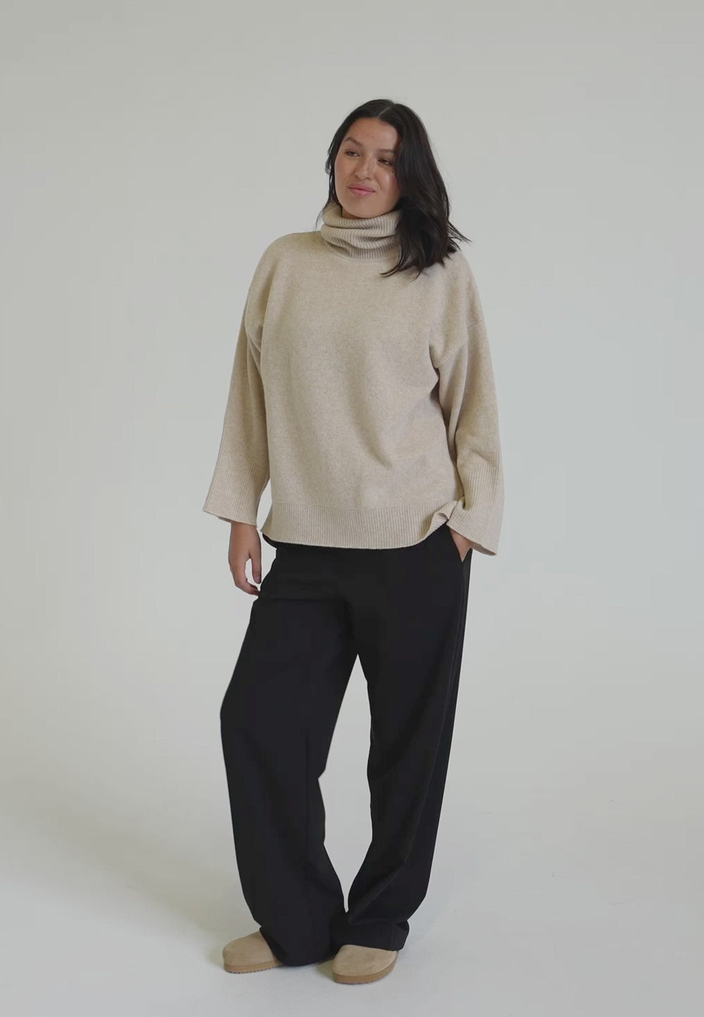 NGSeven NGS.LAKE Straight Trousers Straight 99000 Black