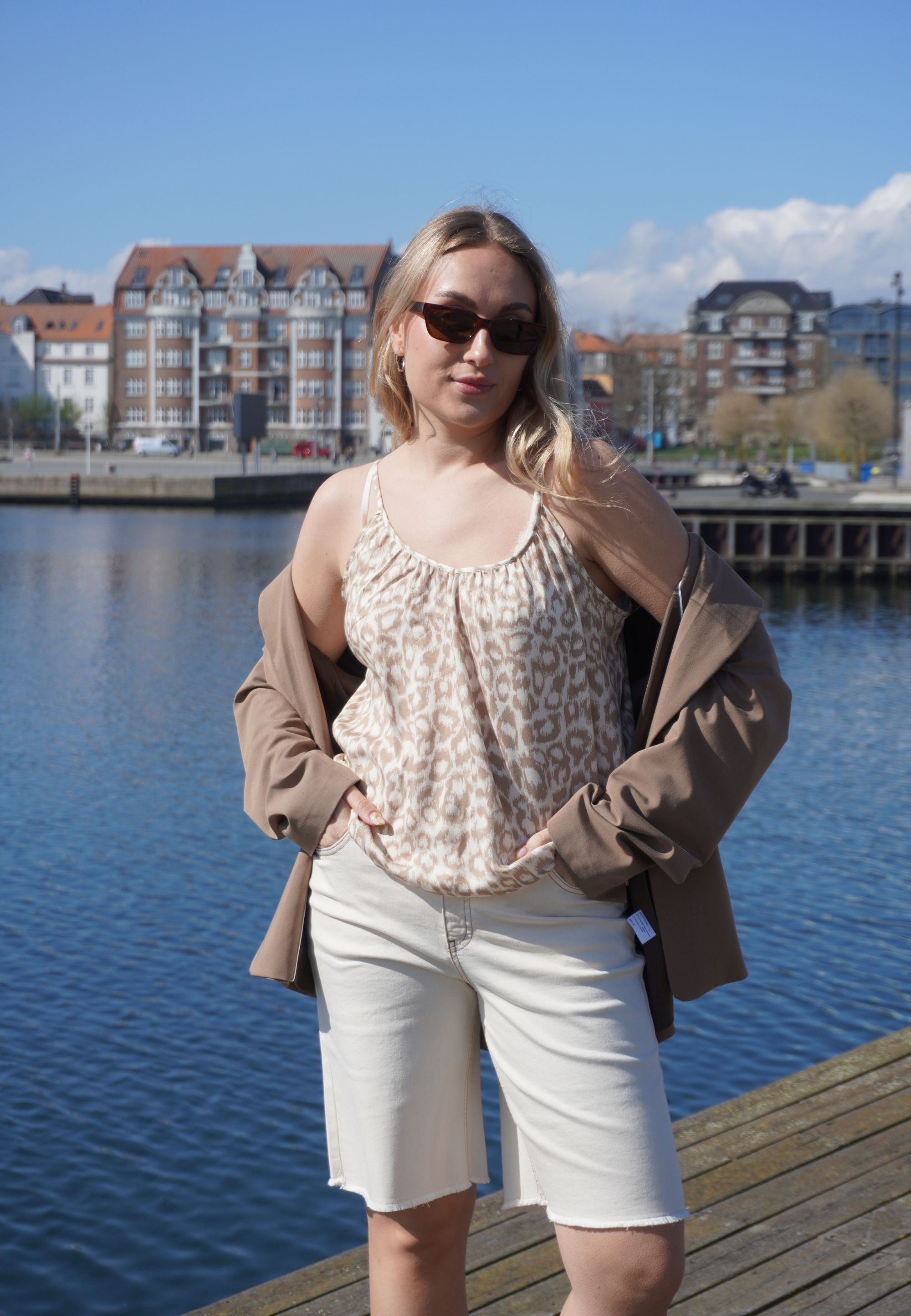 NGSeven NGS.ADMIRAL Camisole Relaxed 13028 Birch cafe latte leopard