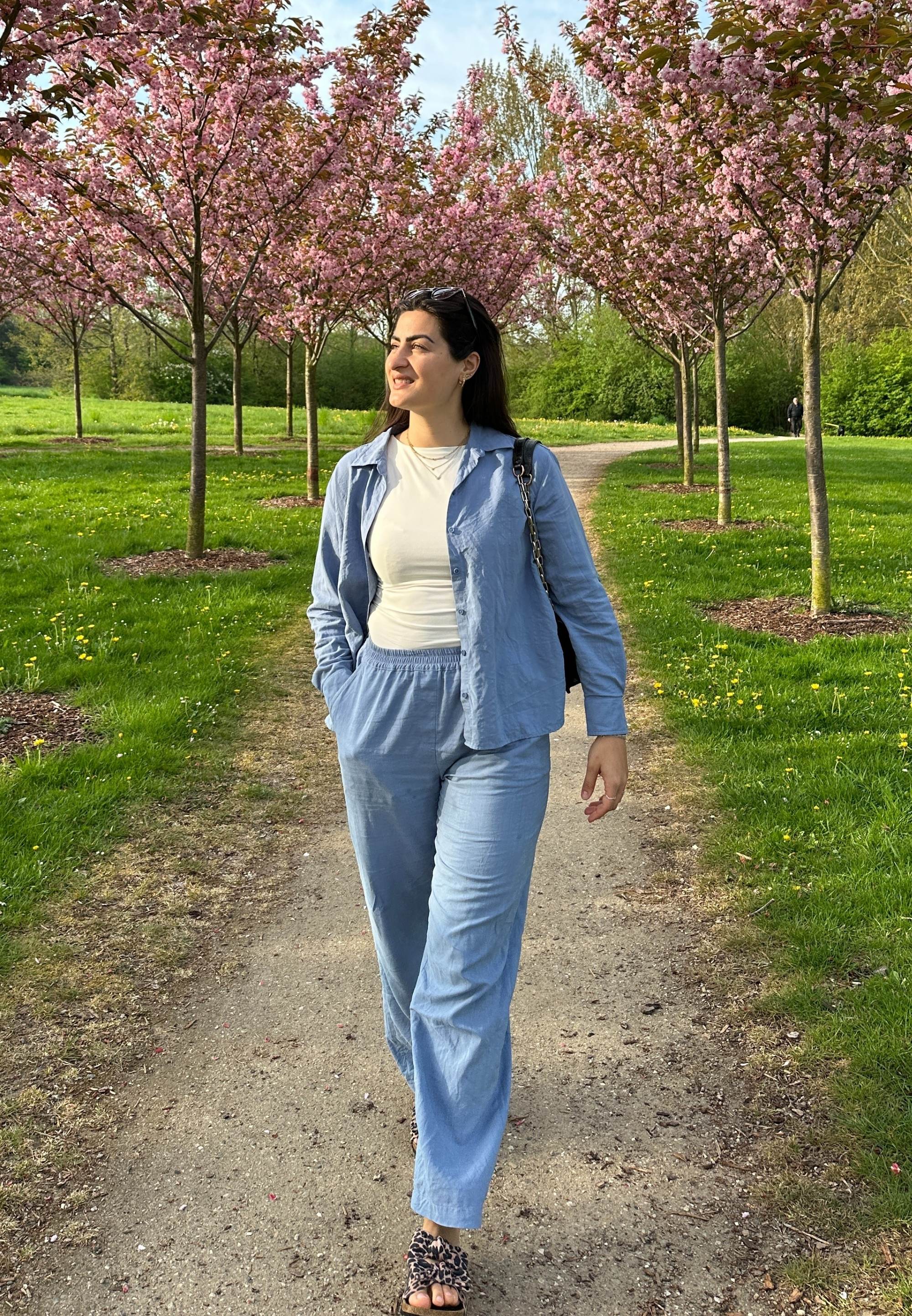 NGSeven NGS.BROOK Relaxed Trousers Relaxed 43111 Cornflower Stripe