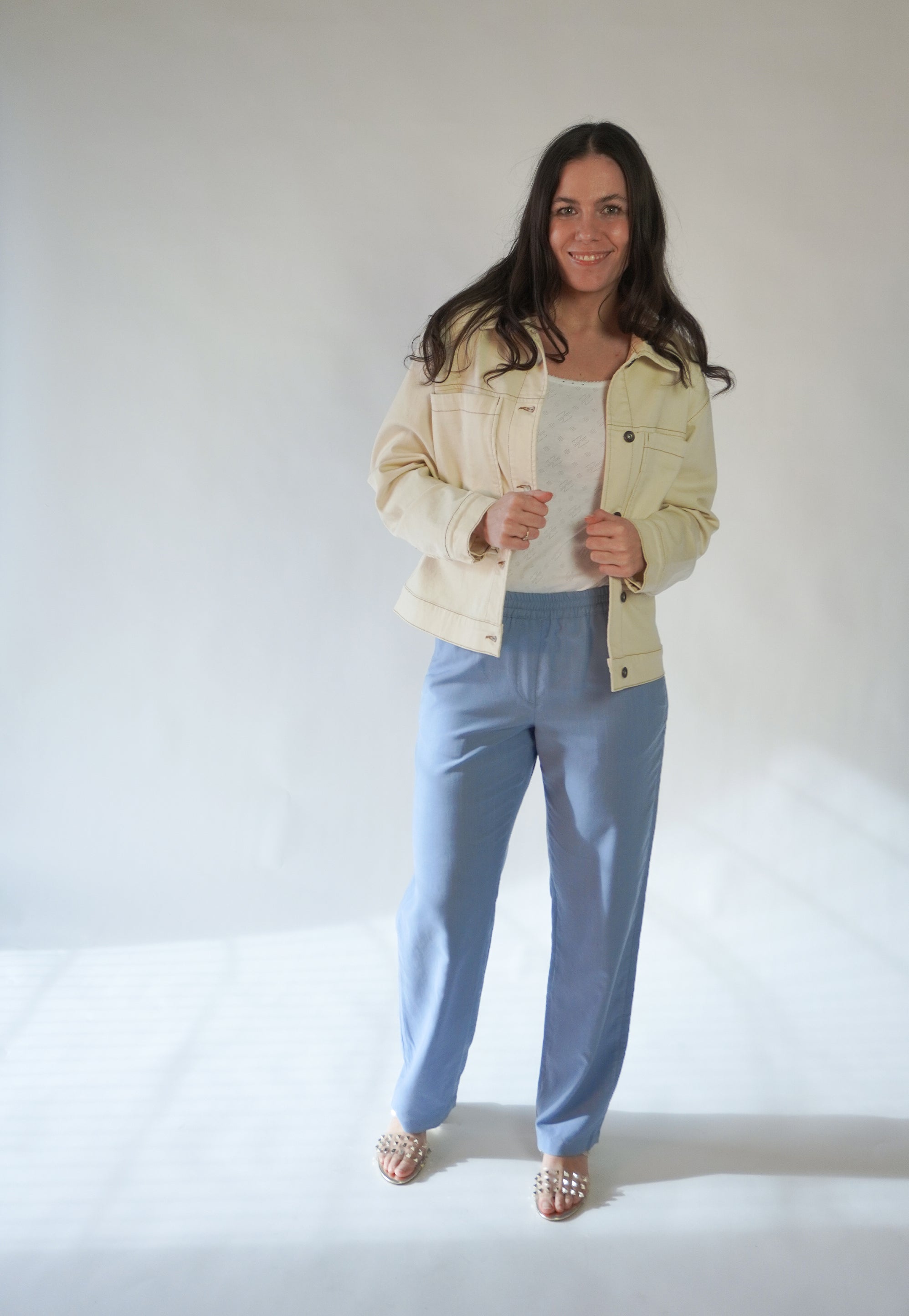 NGSeven NGS.BROOK Relaxed Trousers Relaxed 43111 Cornflower Stripe