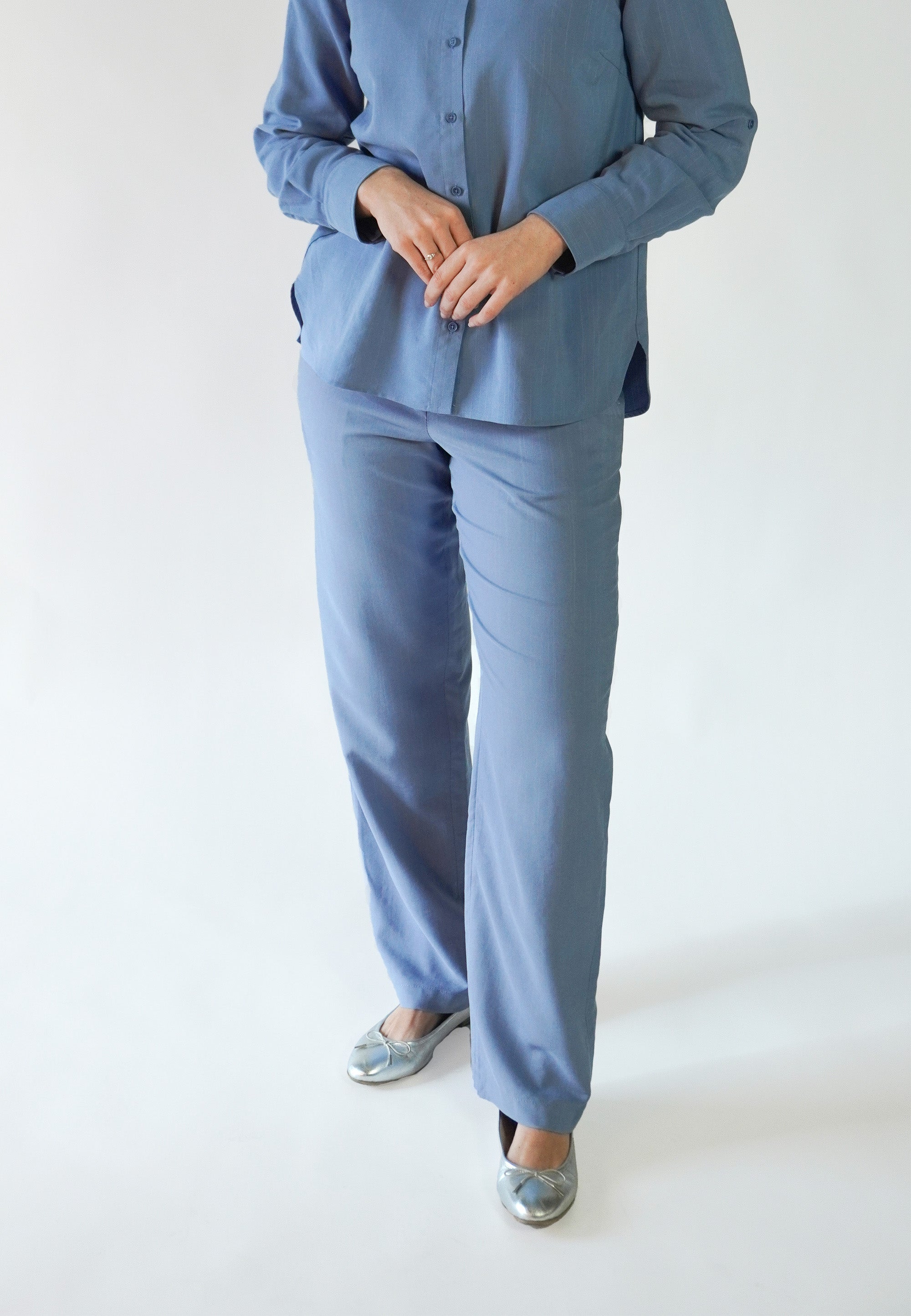NGSeven NGS.BROOK Relaxed Trousers Relaxed 43111 Cornflower Stripe