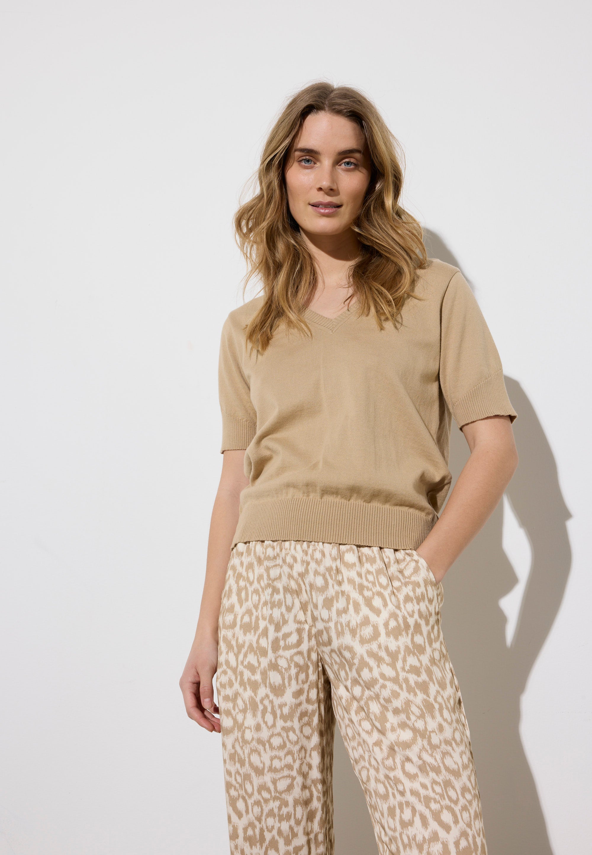 NGSeven NGS.BROOK Relaxed pants Relaxed 13028 Birch cafe latte leopard