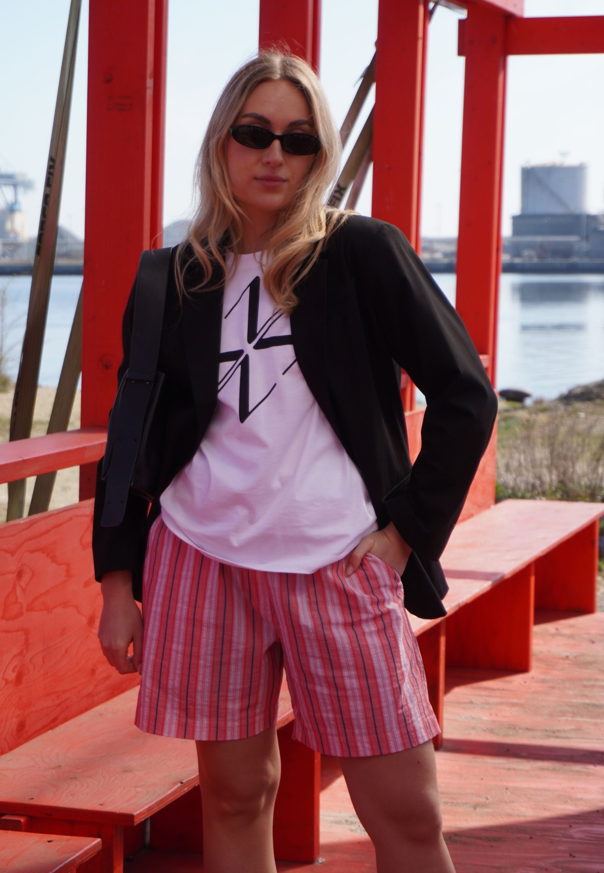 NGSeven NGS.BROOK Relaxed shorts Relaxed 30211 Tea rose stripe