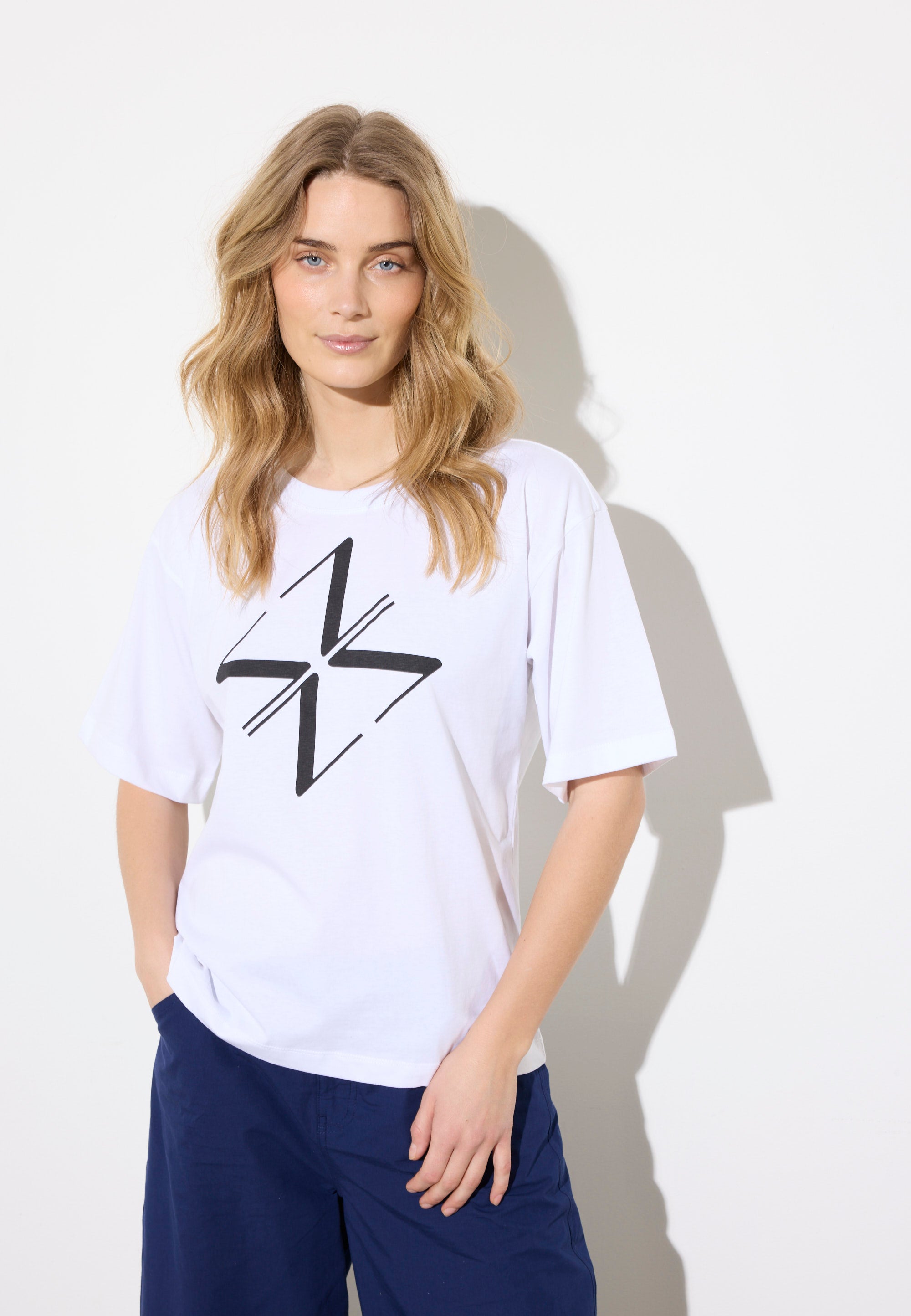 NGSeven NGS.DUKE Tee Relaxed 10009 White Black Print