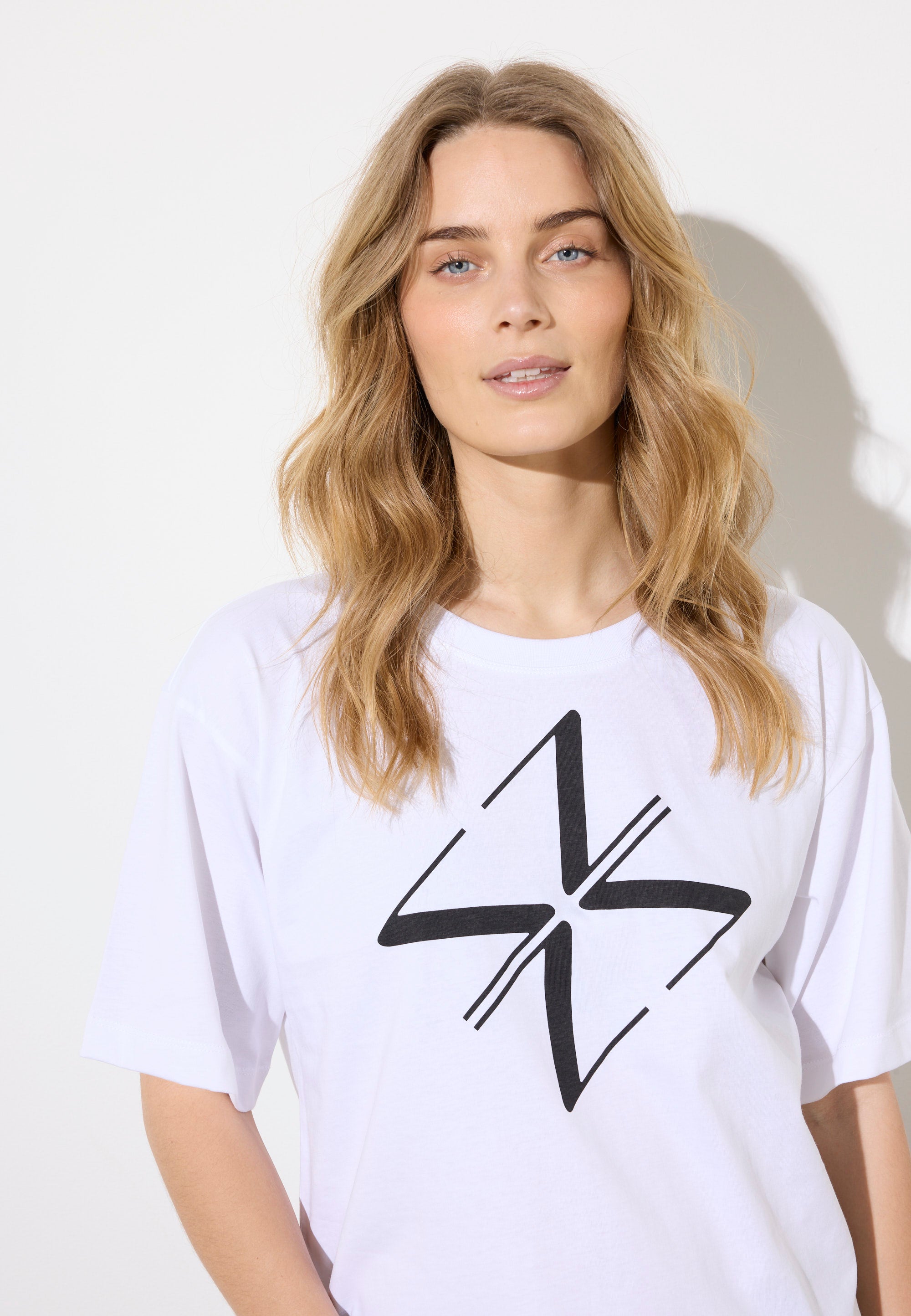 NGSeven NGS.DUKE Tee Relaxed 10009 White Black Print