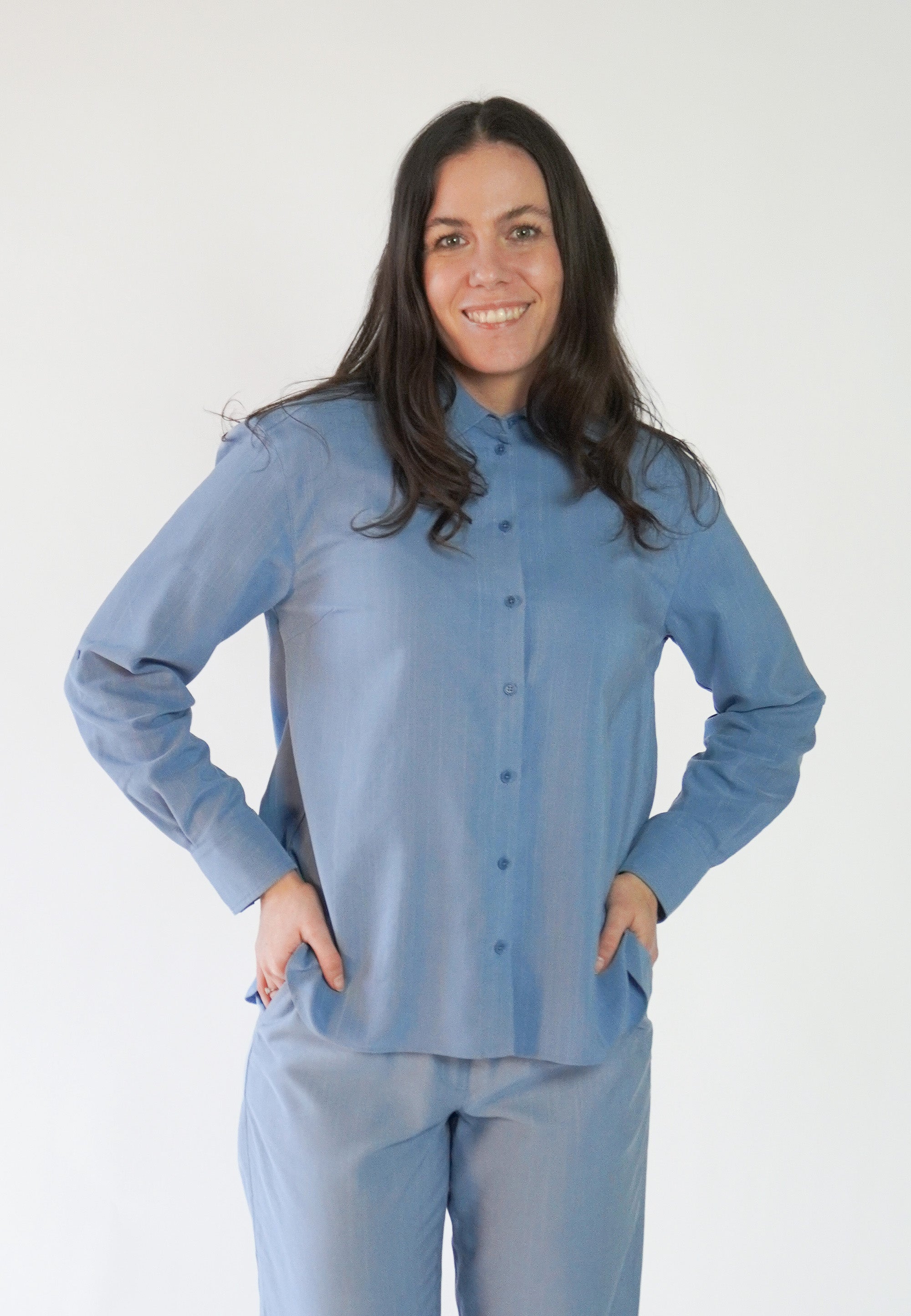 NGSeven NGS.EDITH Shirt ls Relaxed 43111 Cornflower Stripe