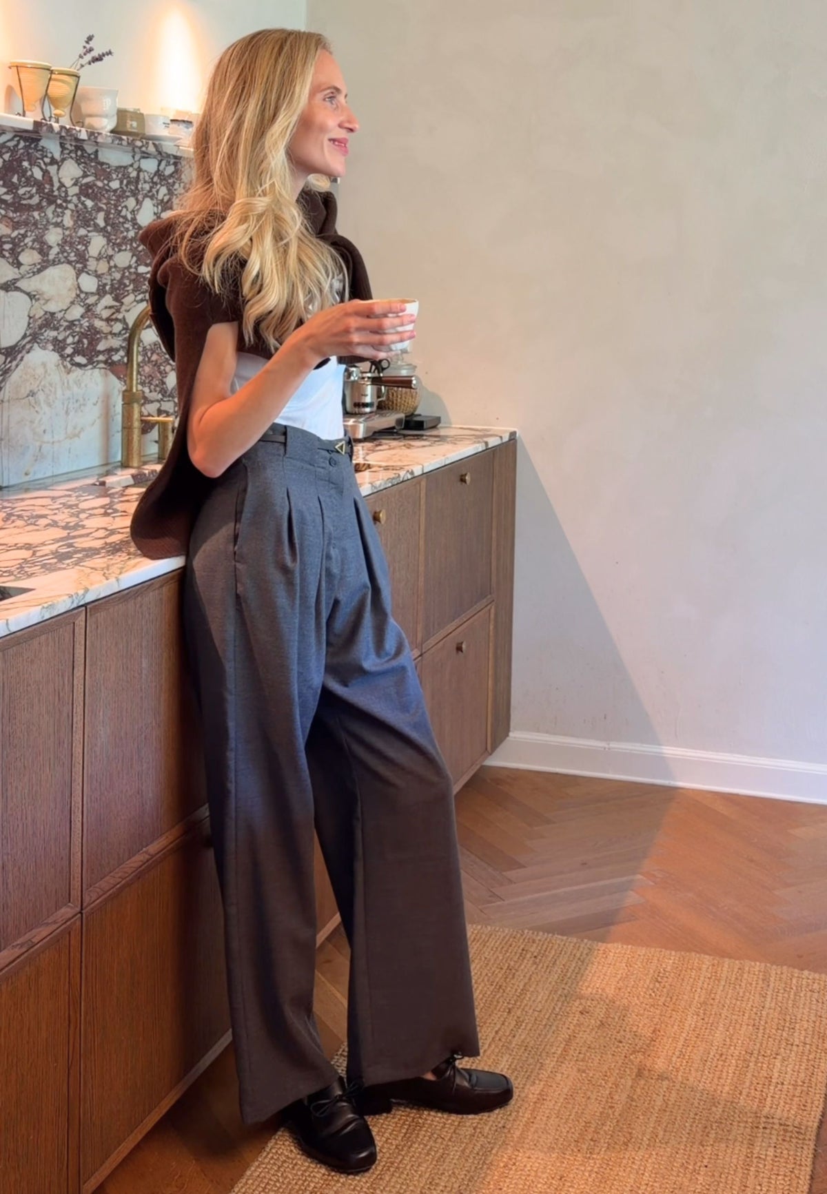 NGSeven NGS.POND Loose Pants Loose 97503 Grey Melange