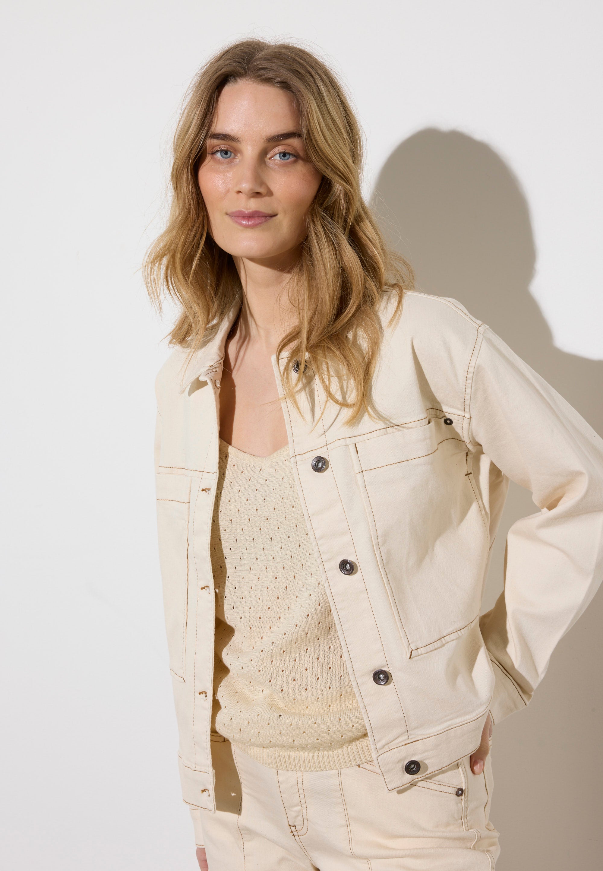 NGSeven NGS.SAGA Boxy Jacket Relaxed 11200 Latte denim