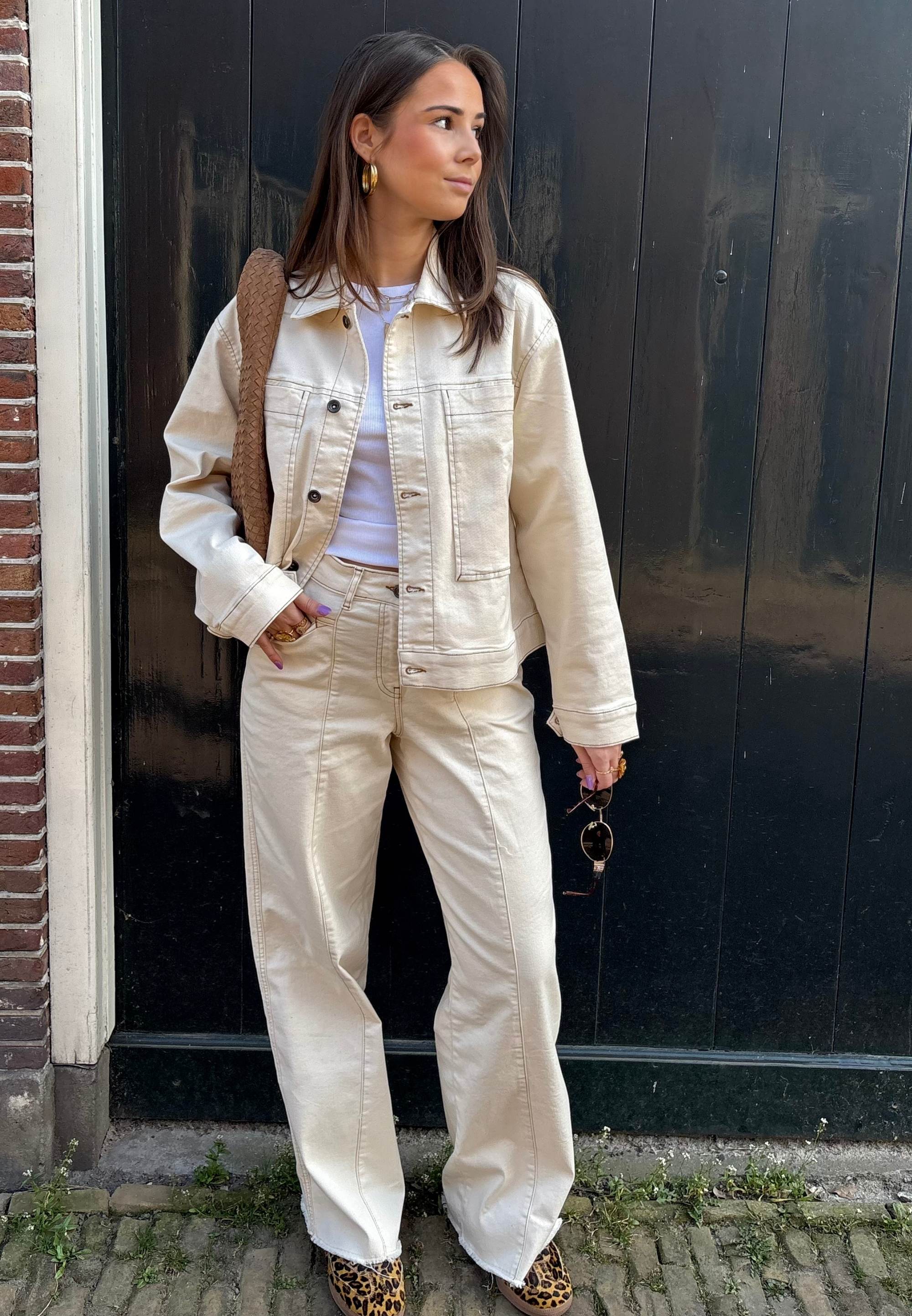 NGSeven NGS.SAGA Boxy jacket Loose 11200 Latte denim