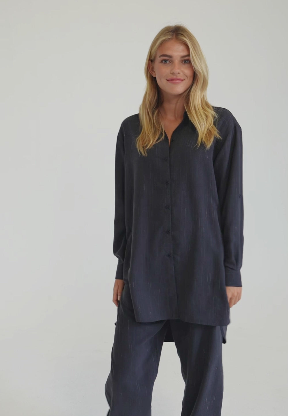 NGSeven DEW Oversized Shirt Oversized 49111 Navy Stripe