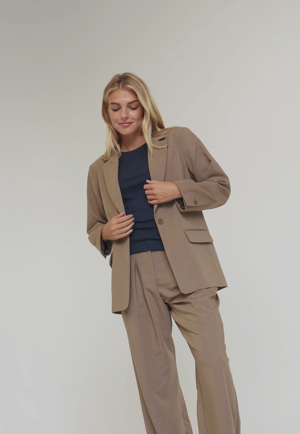 NGSeven EARTH Oversized Blazer Oversized 84003 Brown